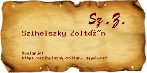 Szihelszky Zoltán névjegykártya