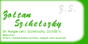 zoltan szihelszky business card